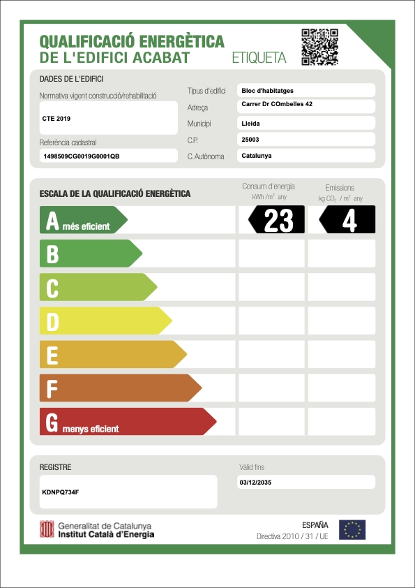 Promocofri - Certificación energética en fase de proyecto del edificio Doctor Combelles 42-44